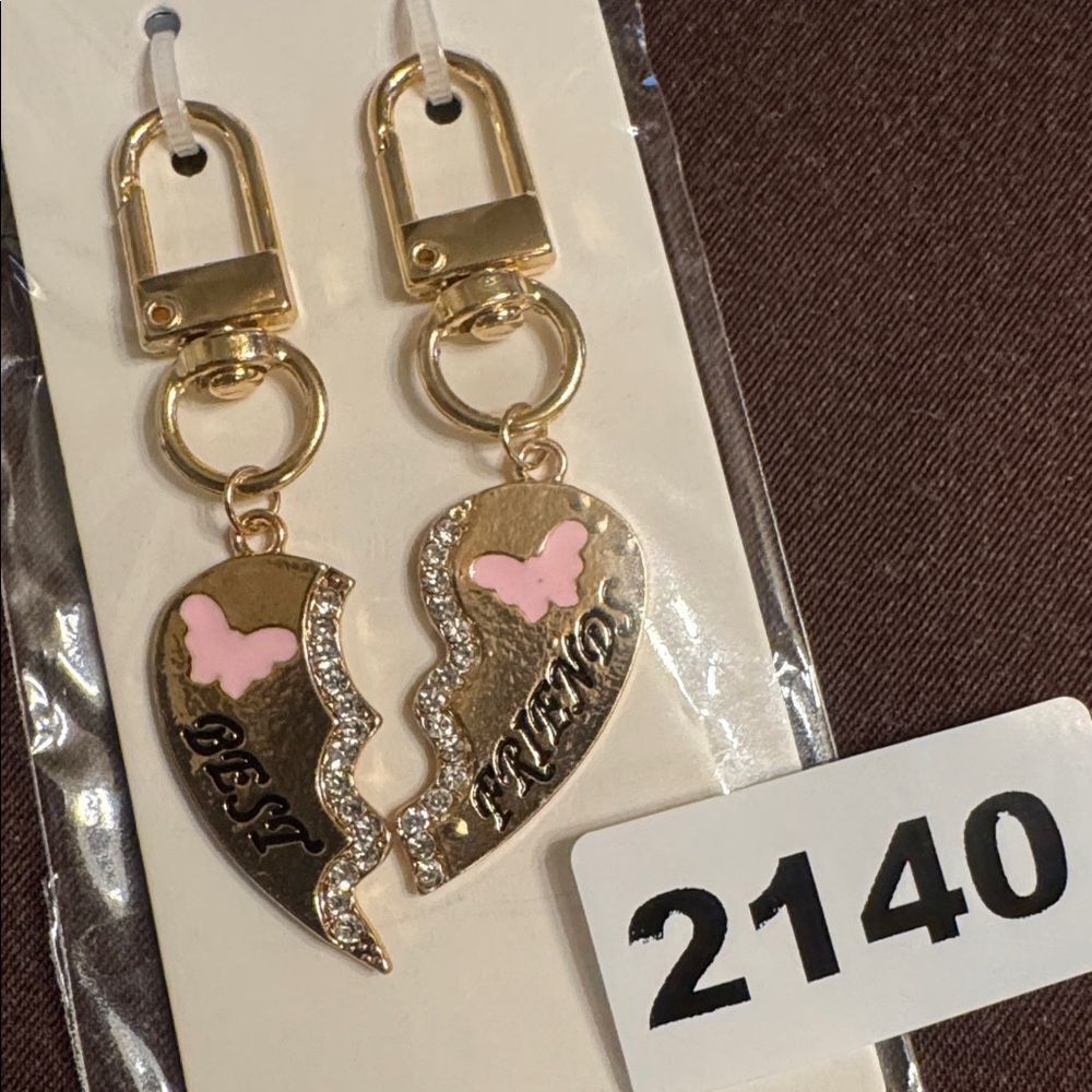 2140 Double Zipper Pulls‎ Rhinestone